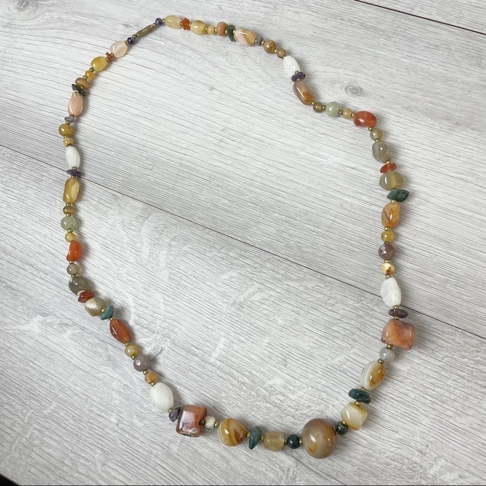 Multicolor Gemstone Necklace - image 1
